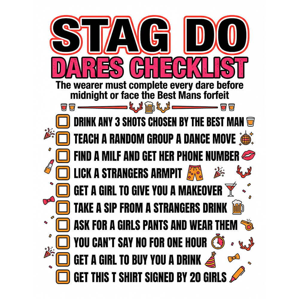 Stag Do Checklist Sweatshirt