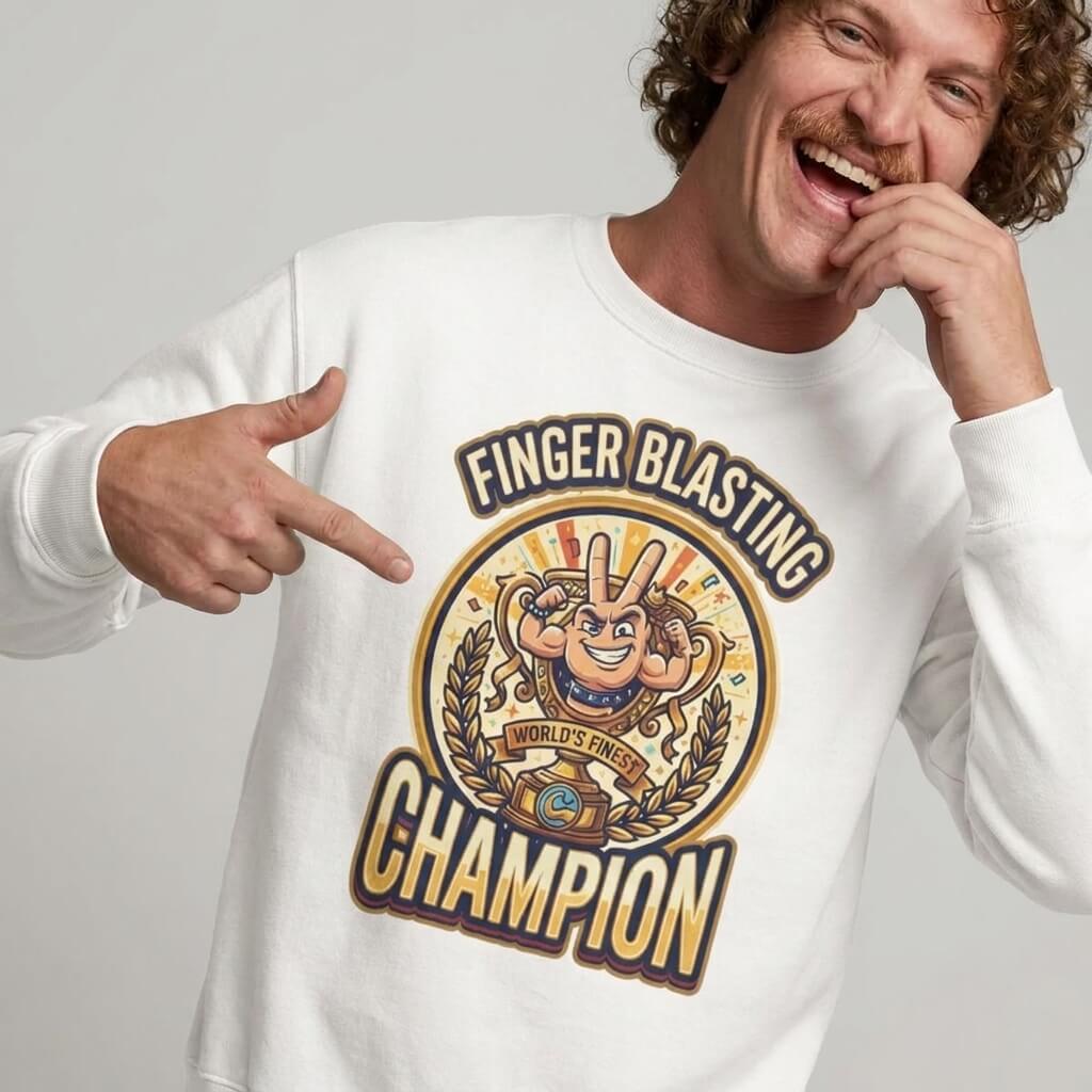 Finger Blasting Champion Funny Sweatshirt