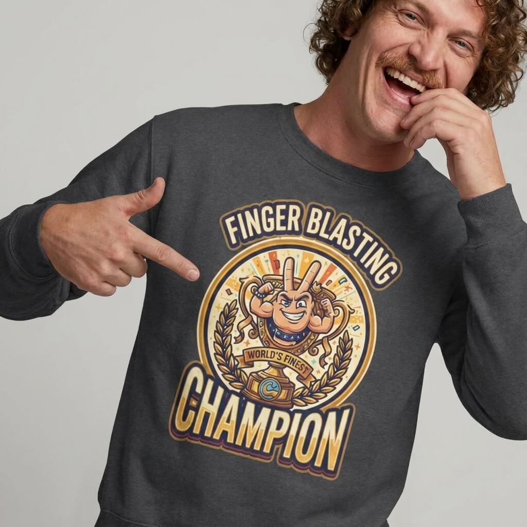 Finger Blasting Champion Funny Sweatshirt