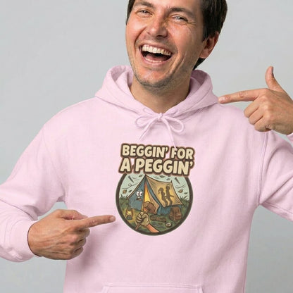 Beggin' For A Peggin Funny Camping Hoodie