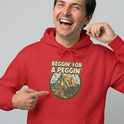 Beggin' For A Peggin Funny Camping Hoodie