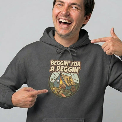 Beggin' For A Peggin Funny Camping Hoodie