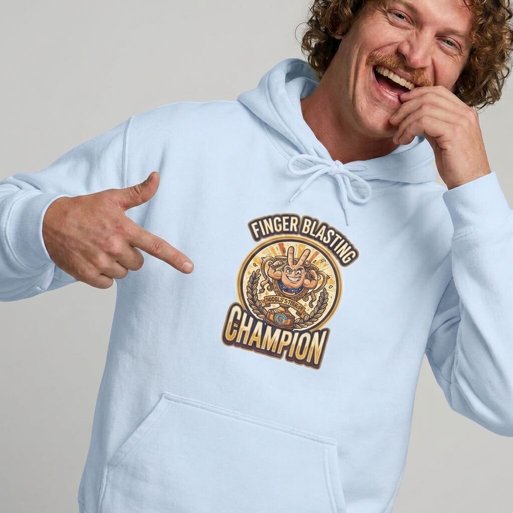 Finger Blasting Champion Funny Hoodie