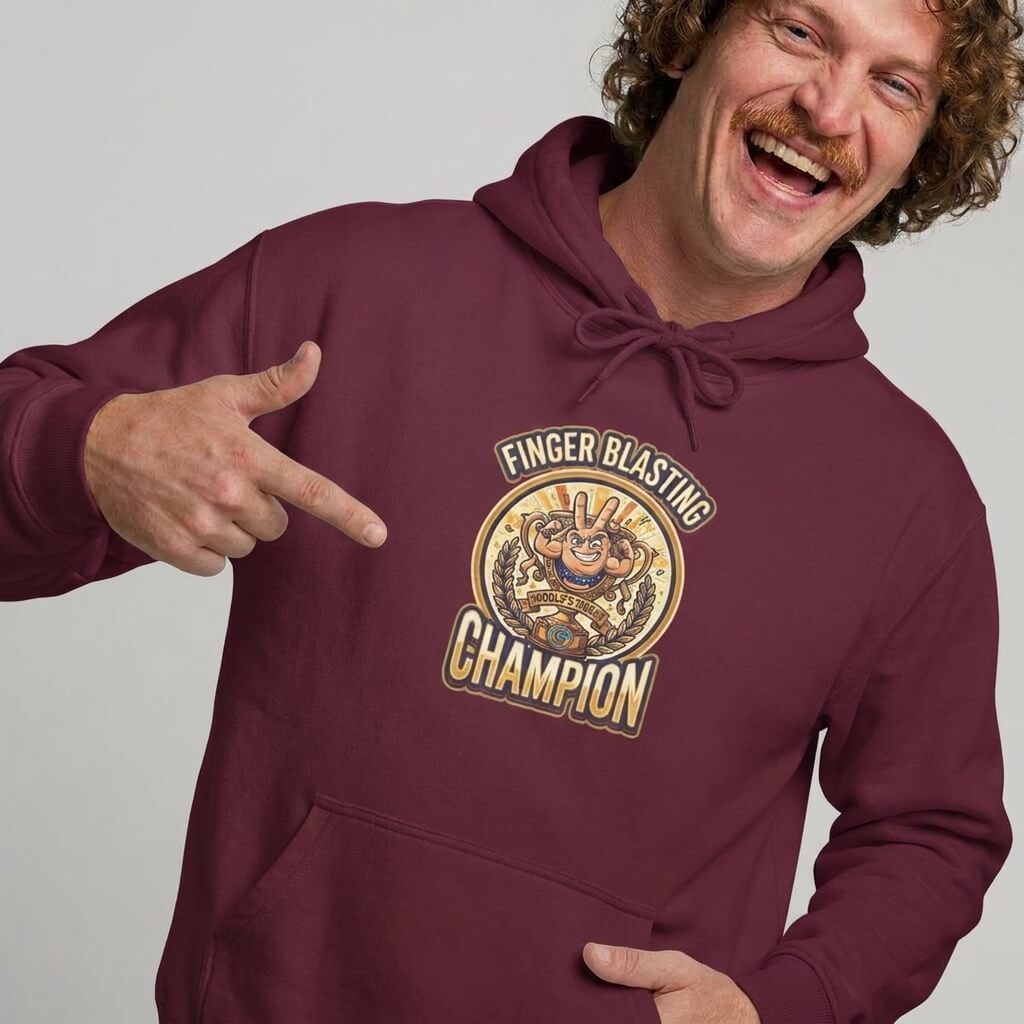Finger Blasting Champion Funny Hoodie