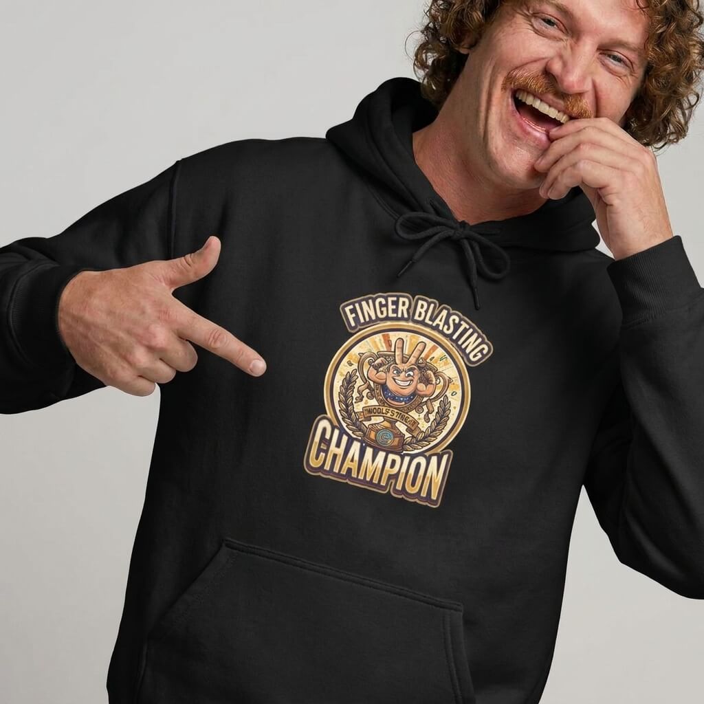 Finger Blasting Champion Funny Hoodie