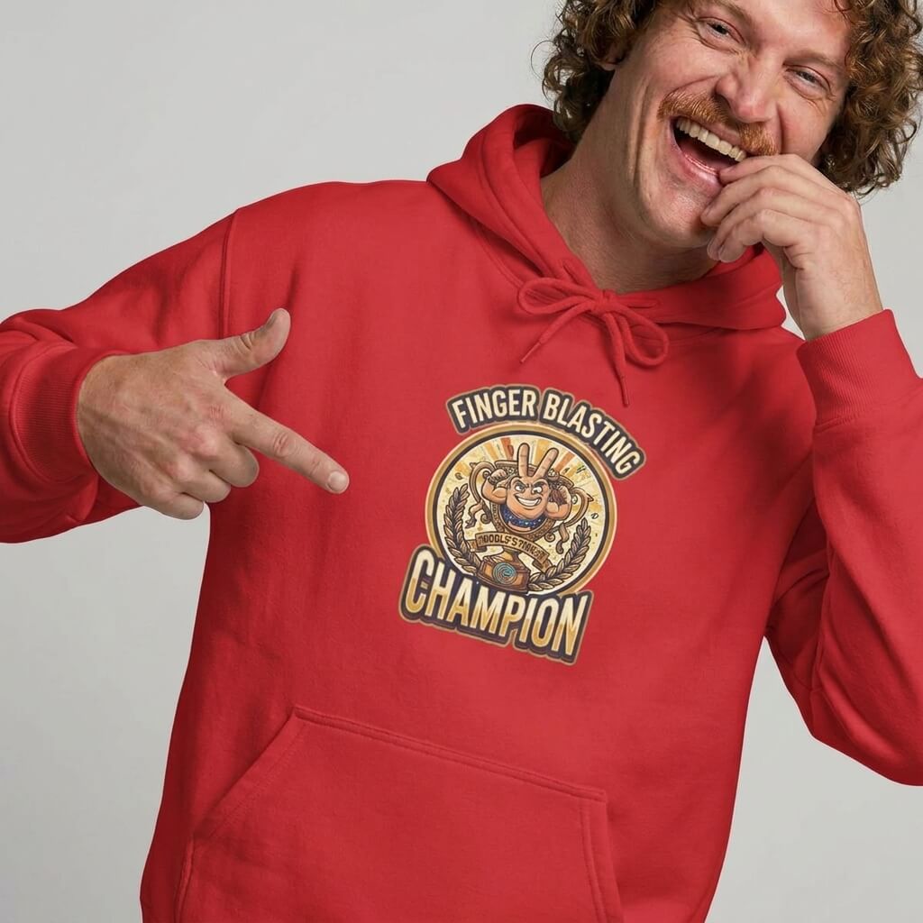 Finger Blasting Champion Funny Hoodie