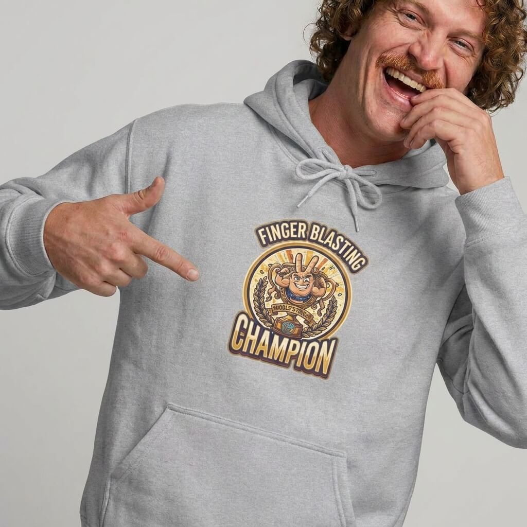 Finger Blasting Champion Funny Hoodie