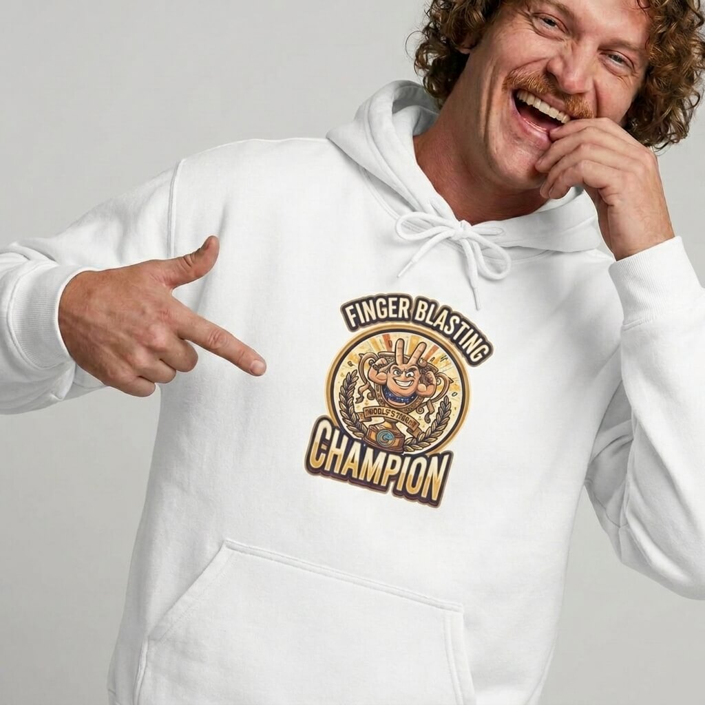 Finger Blasting Champion Funny Hoodie