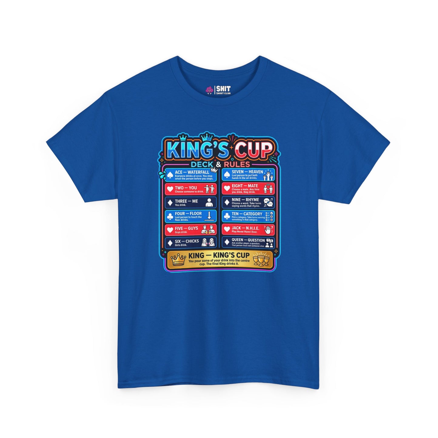 King's Cup Drinking Game T-Shirt