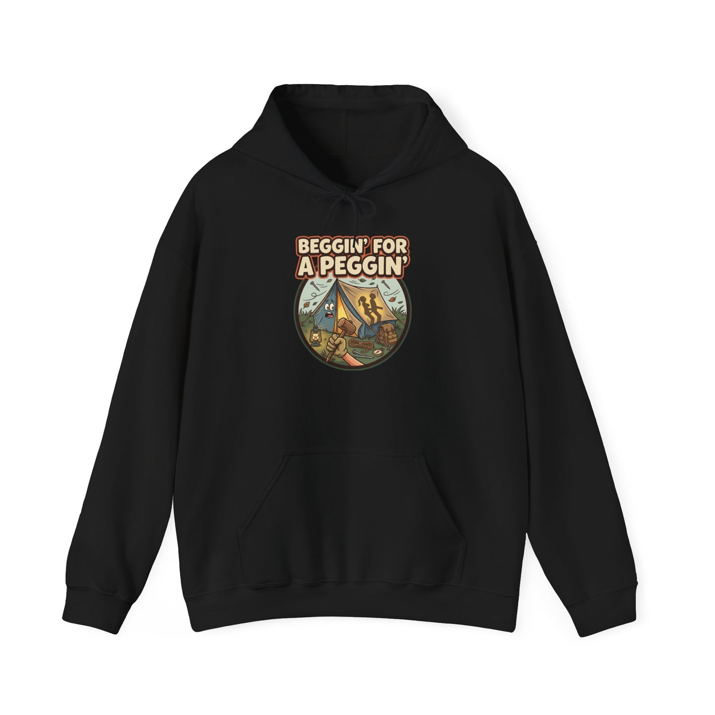 Beggin' For A Peggin Funny Camping Hoodie