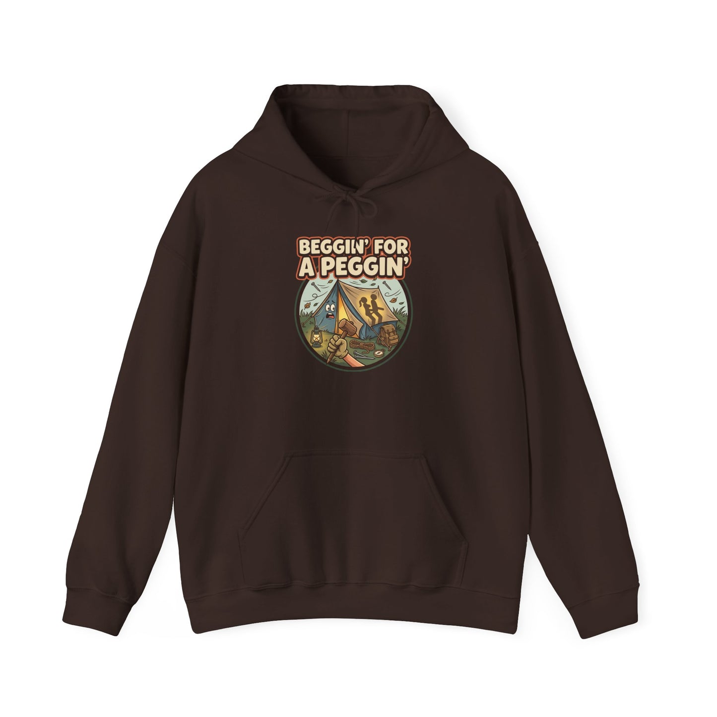 Beggin' For A Peggin Funny Camping Hoodie