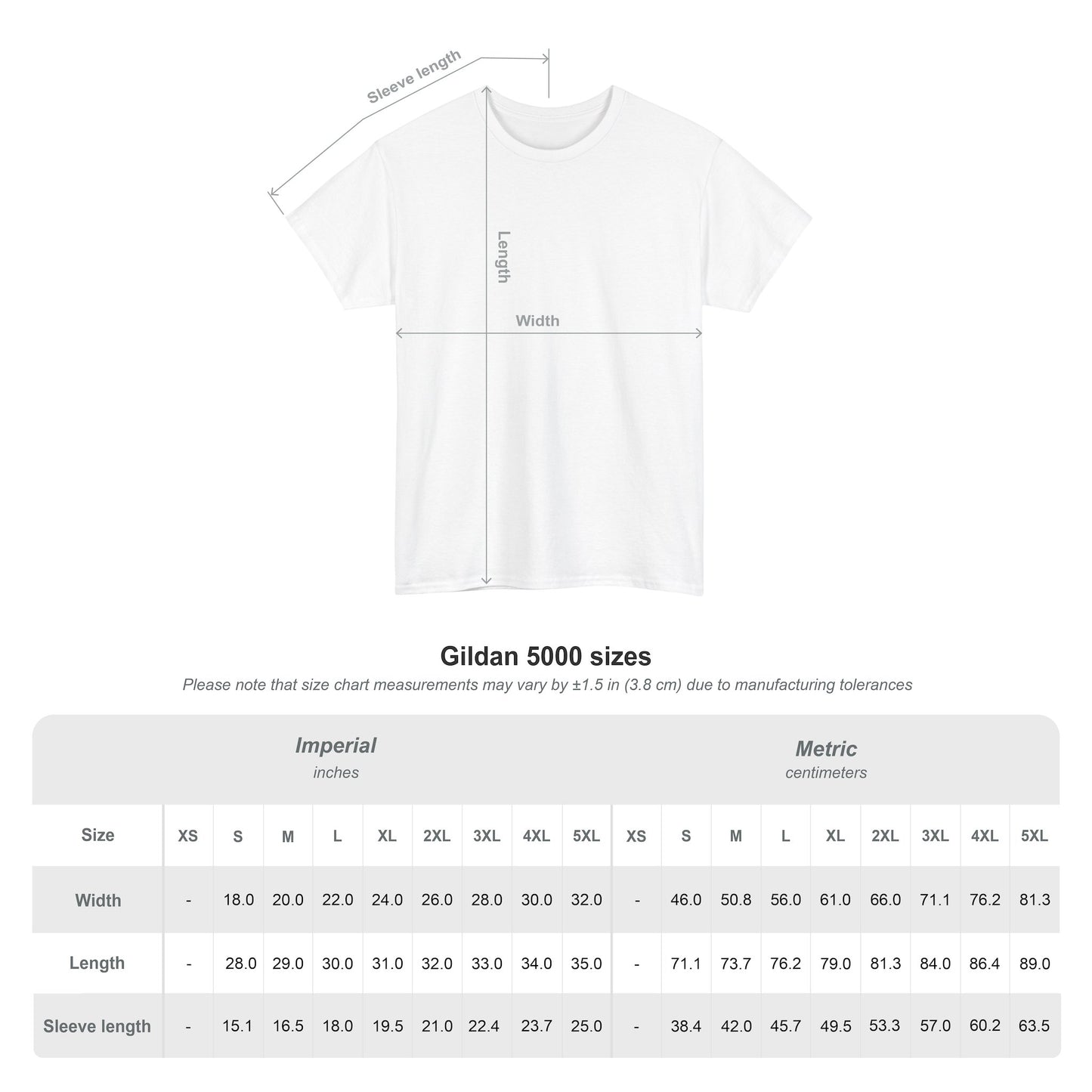 A size chart for The Vag Inn "Liquor in the Front & Poker in the Rear" Tee—ideal as a stag do or funny bachelor party shirt—shows a diagram with sleeve length, width, and length, plus a table of XS-5XL measurements in inches and cm.