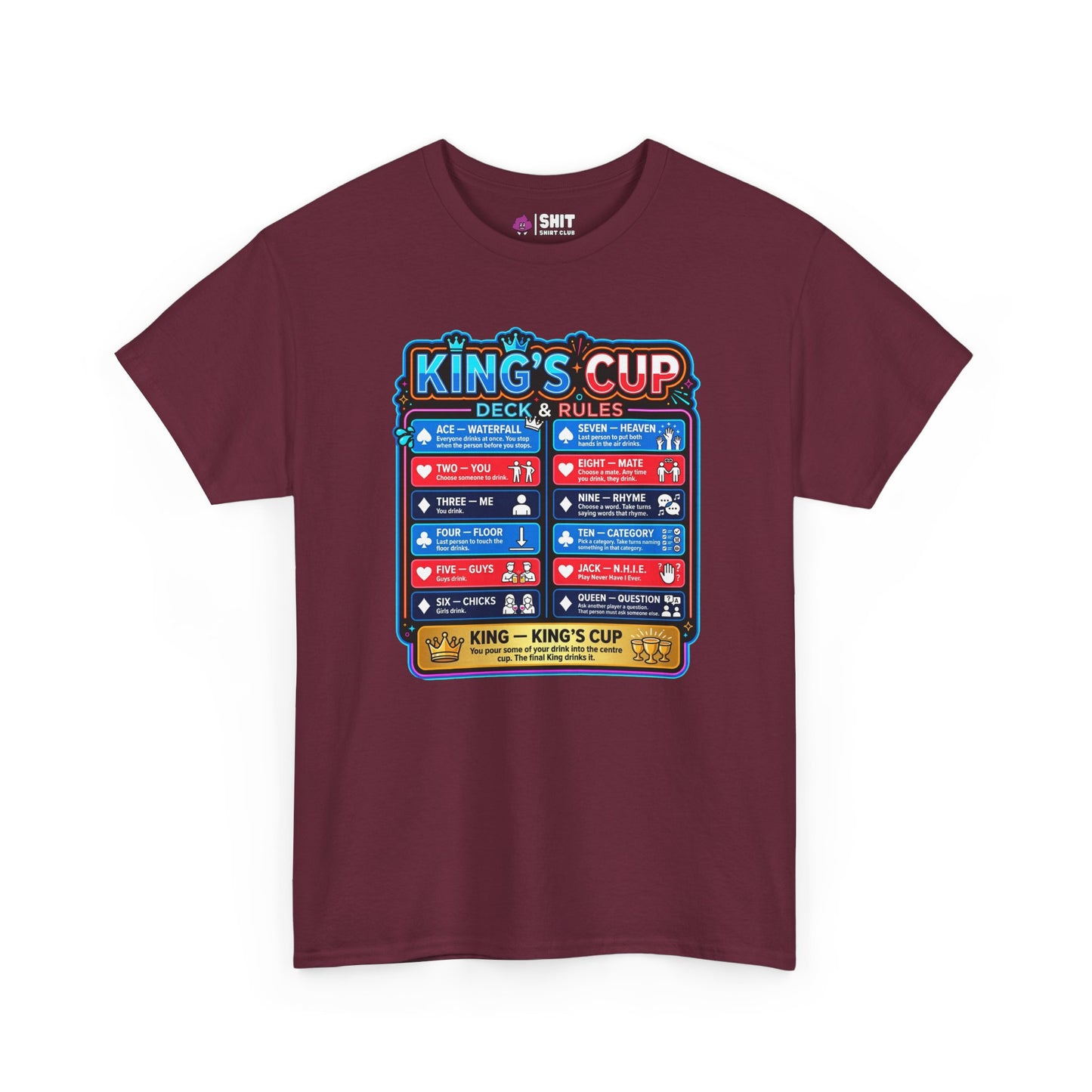 King's Cup Drinking Game T-Shirt