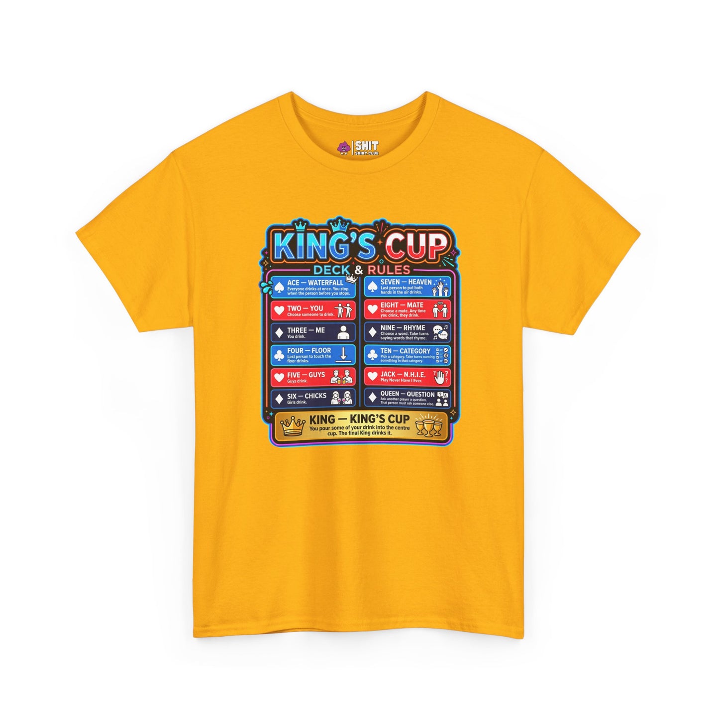 King's Cup Drinking Game T-Shirt