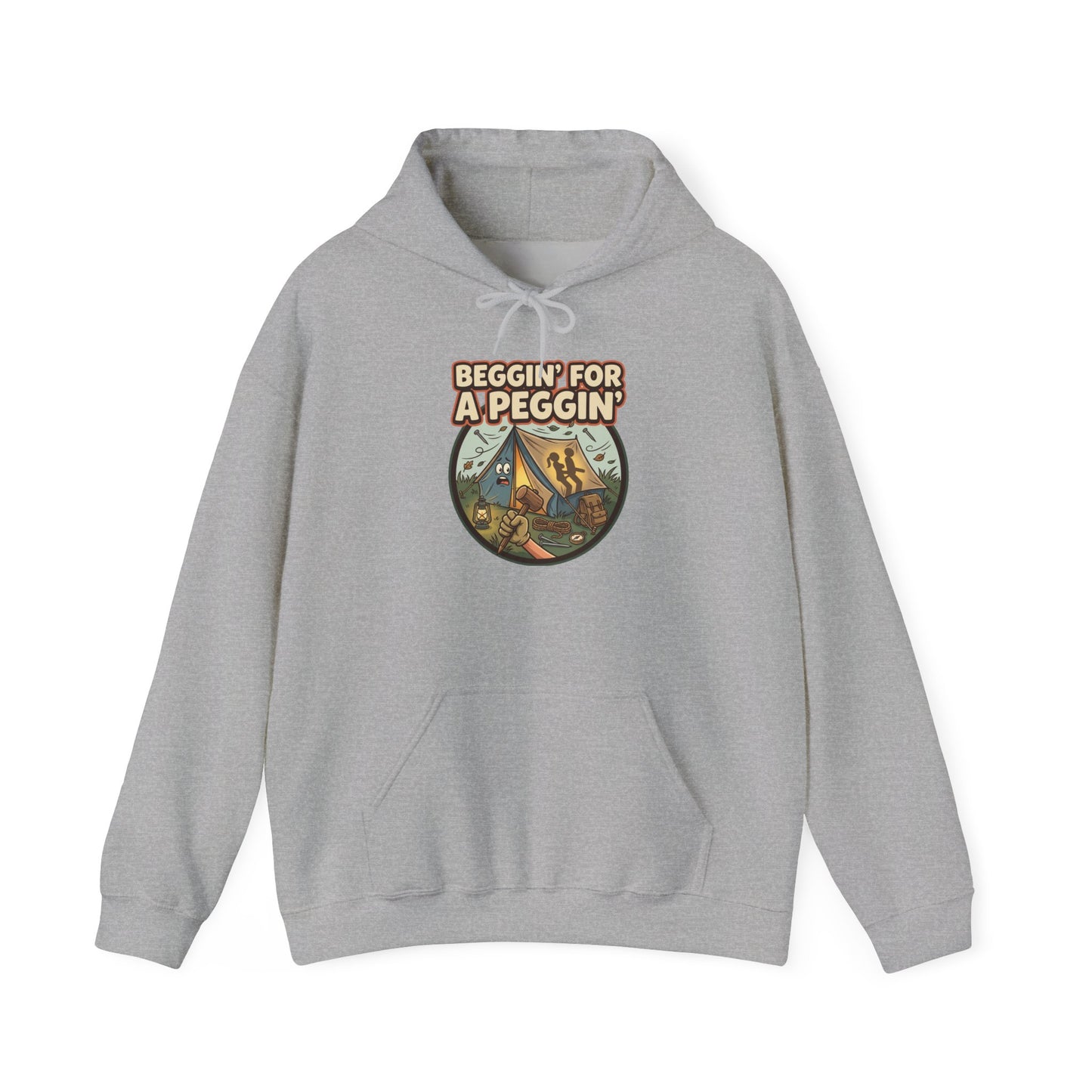 Beggin' For A Peggin Funny Camping Hoodie