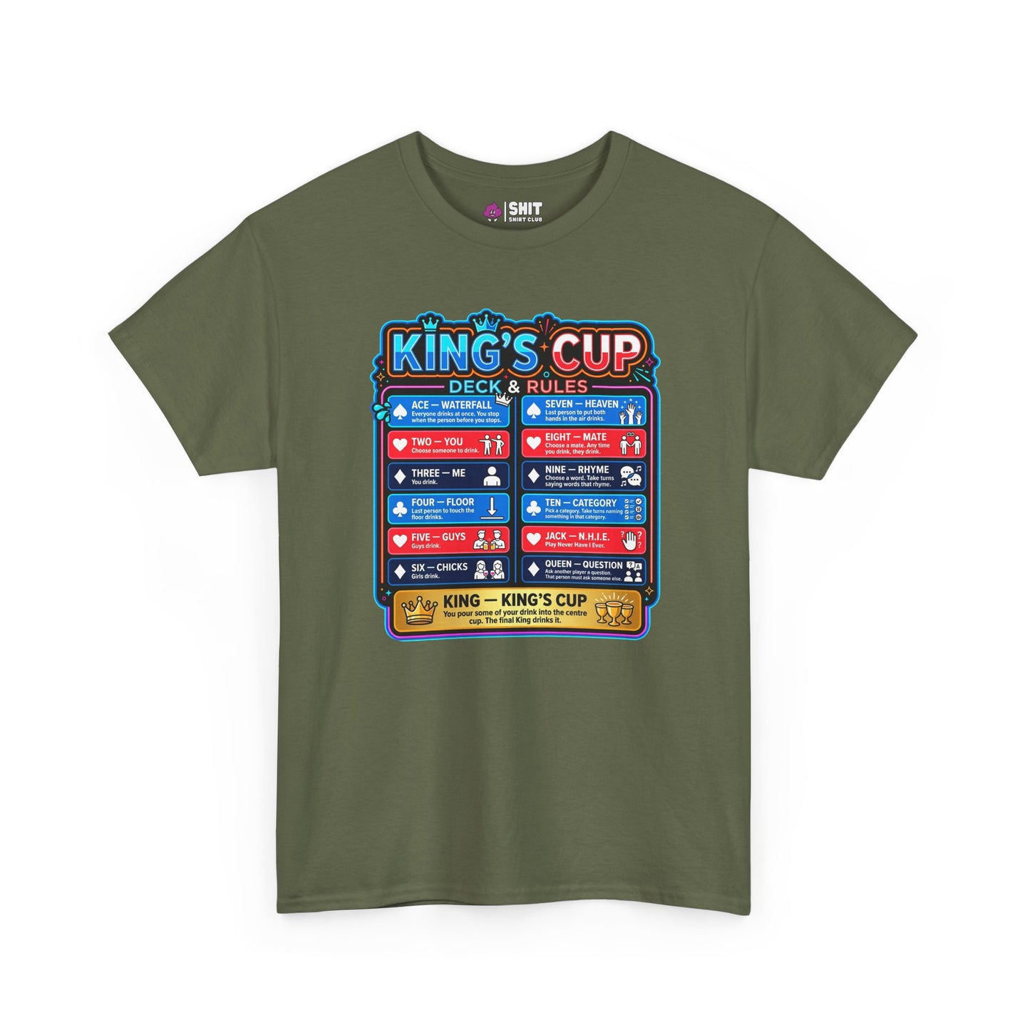 King's Cup Drinking Game T-Shirt