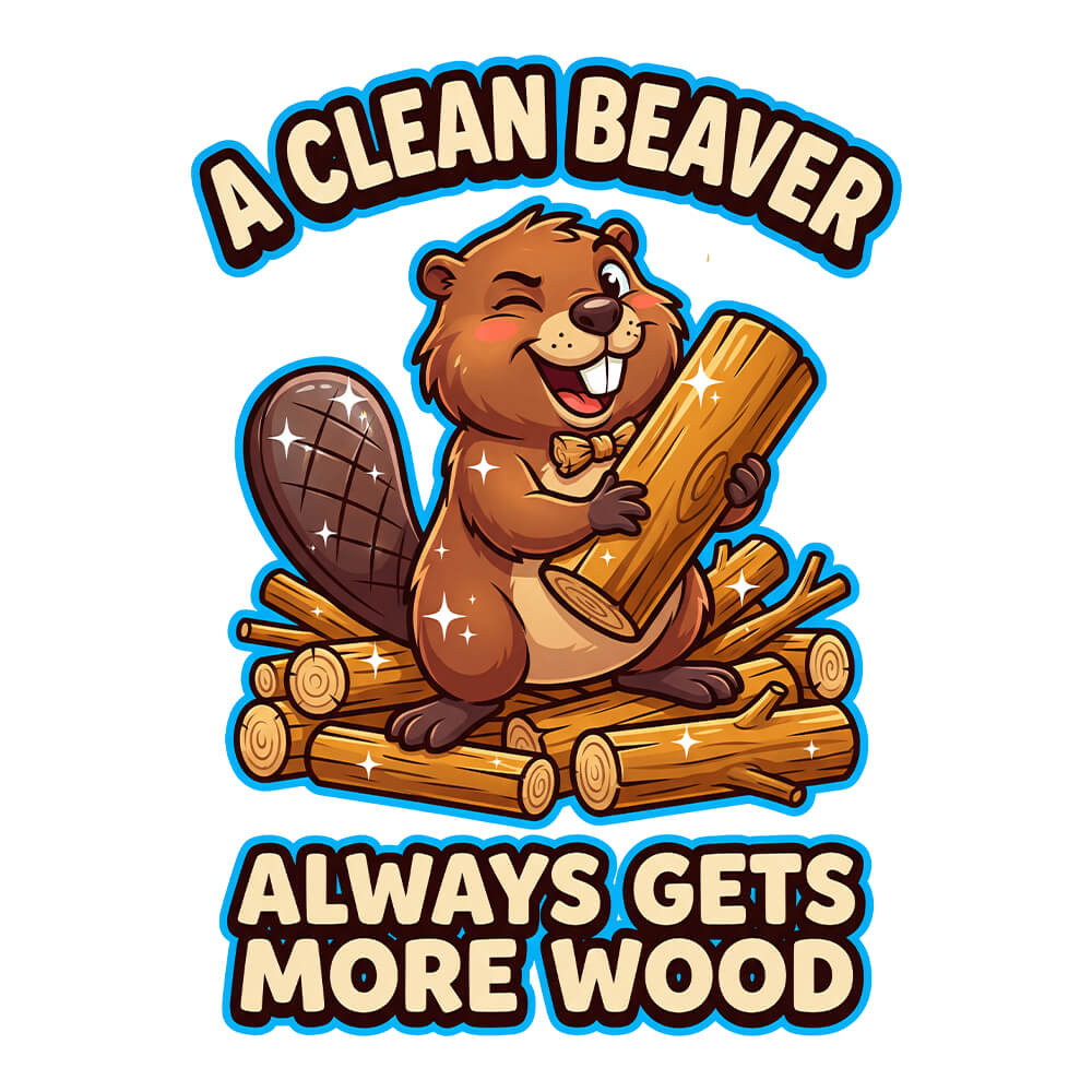 "A Clean Beaver Always Gets More Wood" Stag Do T-Shirt