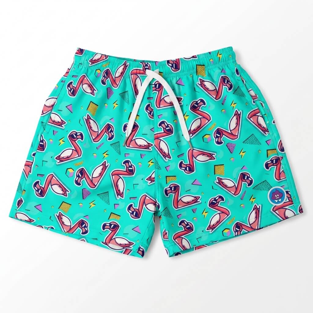 Flamingo Fandango Shorts (Gym/Swim)