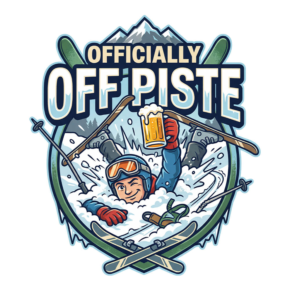 Officially Off Piste Funny Skiing T-Shirt