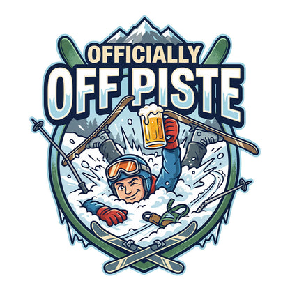 Officially Off Piste Funny Skiing T-Shirt