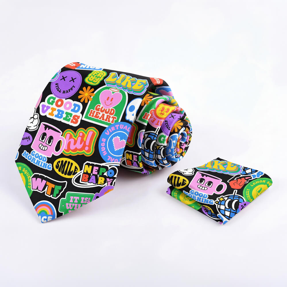 Retro Sticker Tie Set