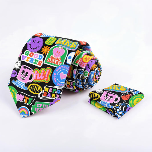 Retro Sticker Tie Set