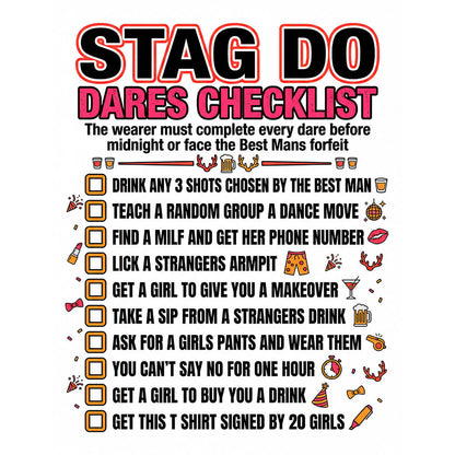 Stag Do Checklist T-Shirt